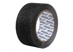 Banda anti-alunecare 50mm x 18m, PVC negru, grosime 0,13mm adeziva negru pentru scari si trepte de Interior si exterior, aplicare pe metal, lemn, gresie, ciment