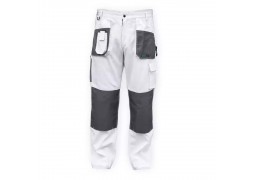 Pantaloni de protectie marime XXL/58, alb, greutate 190g/m2