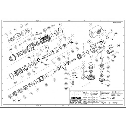 hilti te 76 atc parts diagram